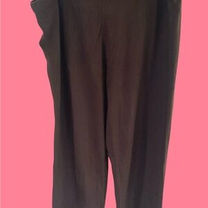 Brown 10% Cashmere Wide-Leg Pants